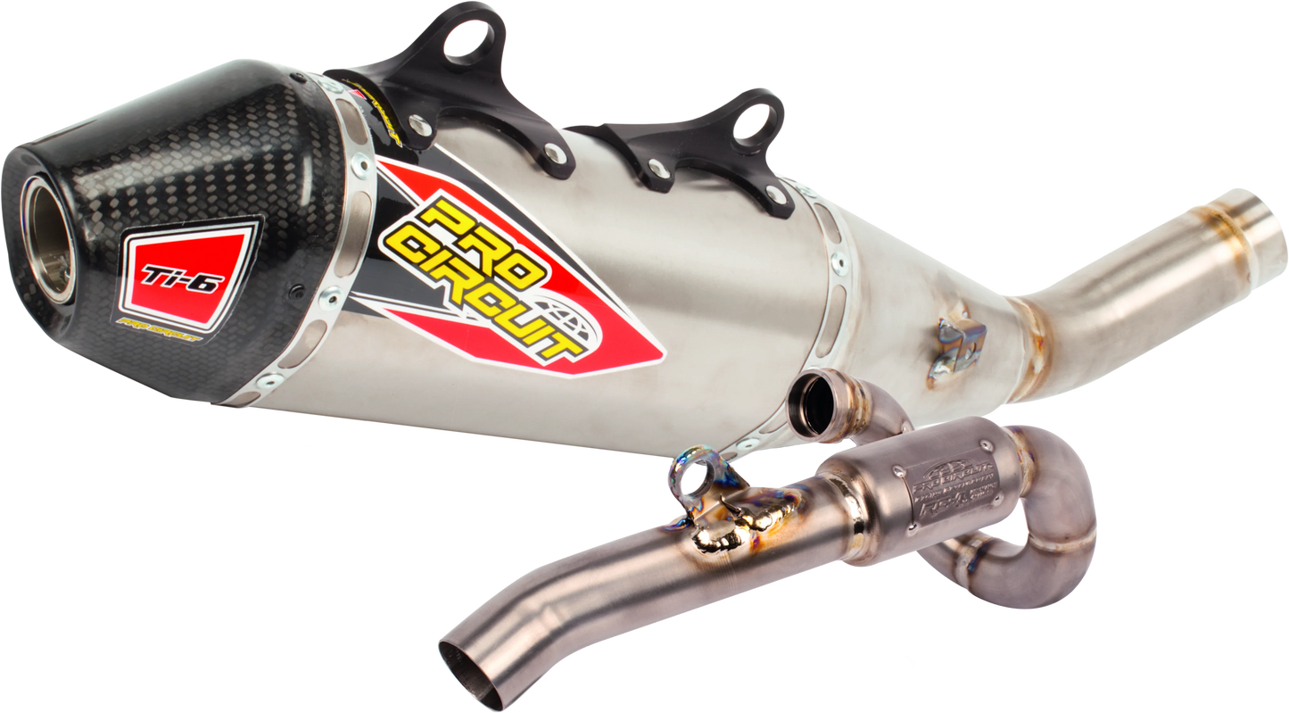 Pro Circuit 03122525F 2020s Ti 6 Ti System W Carbon Cap Off-Road Exhaust