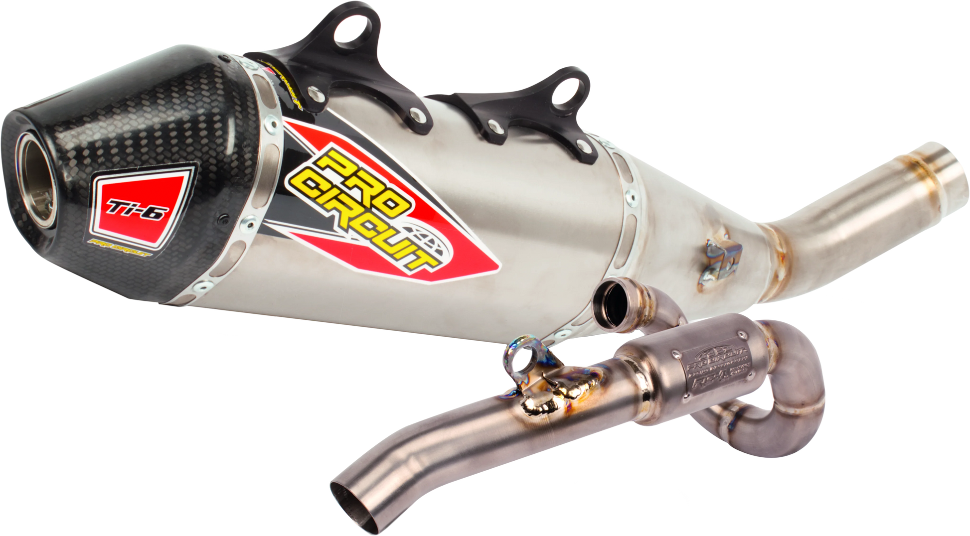 Pro Circuit 03122525F 2020s Ti 6 Ti System W Carbon Cap Off-Road Exhaust