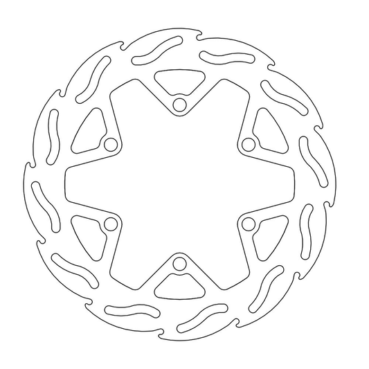 MOTO-MASTER Brake Rotor - Flame - Yamaha YZ450F