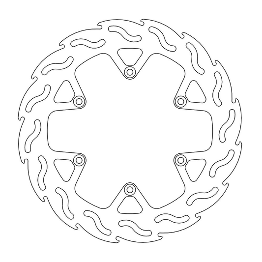 MOTO-MASTER Brake Rotor - Rear - Flame 110600-PU