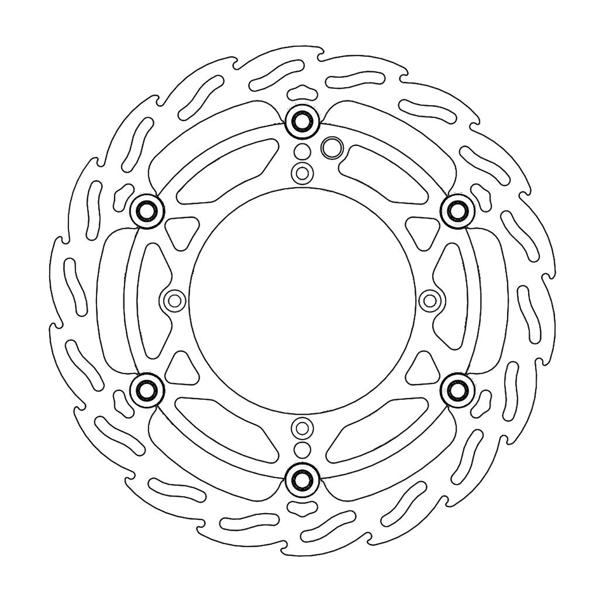 Moto-Master Front Brake Rotor - Flame 112089-PU
