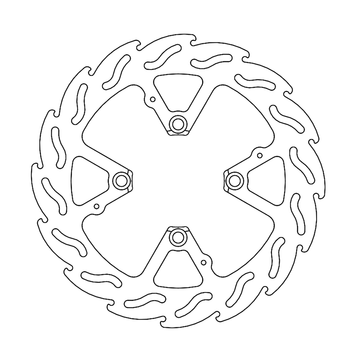 MOTO-MASTER Front Brake Rotor - Flame - Yamaha YZ450F