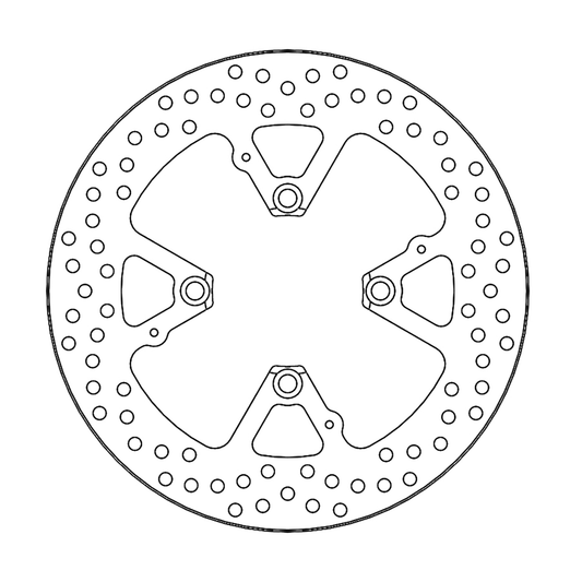 MOTO-MASTER Brake Rotor - Rear - Flame 110382-PU