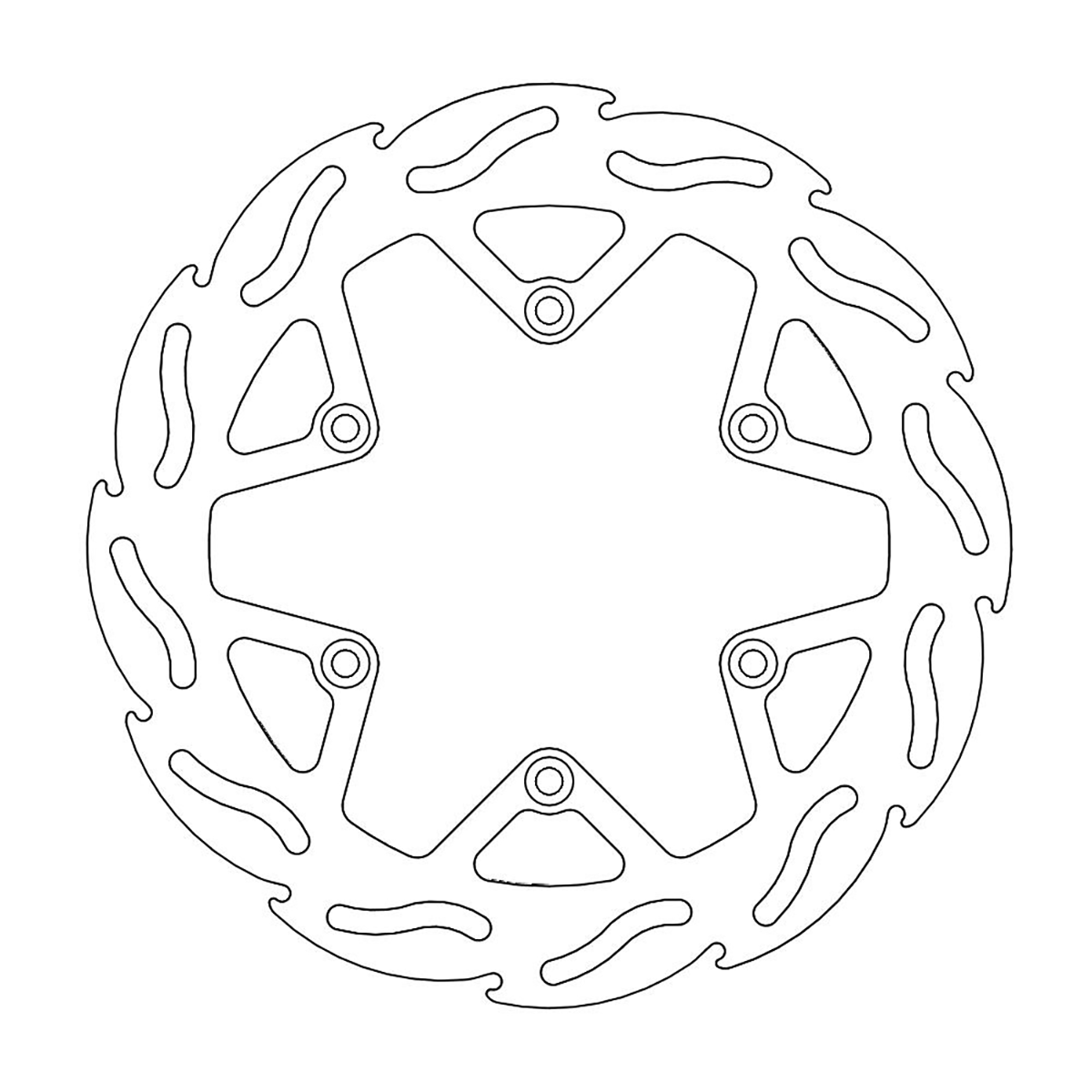 Moto-Master Brake Rotor - Front - Flame 110264-PU