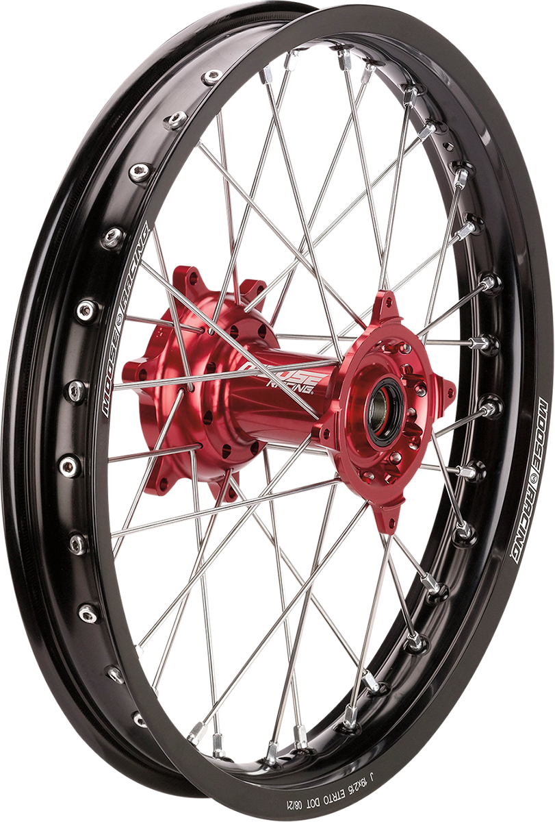 Moose Offroad 0204-0640 SX-1 Complete Rear Wheel Assembly 18x2.15 Inch Black Anodized Rim and Red Forged Hub for 2013 2014 2015 2016 2017 2018 2019 2020 2021 2022 2023 2024 2025 Beta Fitment - Moto-House MX