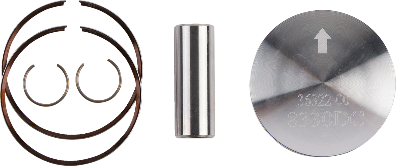 WOSSNER 8330DC Piston Kit - 47.47 mm for Yamaha Motorcycles 2000-2023