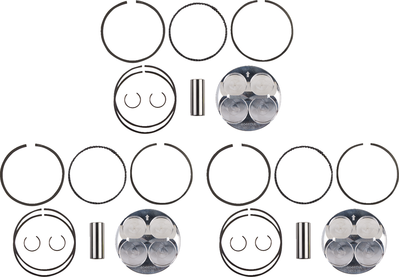 WOSSNER K4048DA-3 Piston Kit 79.95mm for Yamaha Motorcycles 2000-2023