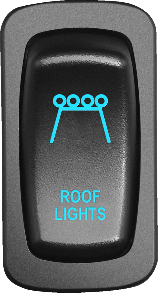 MOOSE OFFROAD RFL-CAR-B Black and Blue LED Low-Profile Roof Light Rocker Switch for UTV Dash - Moto-House MX