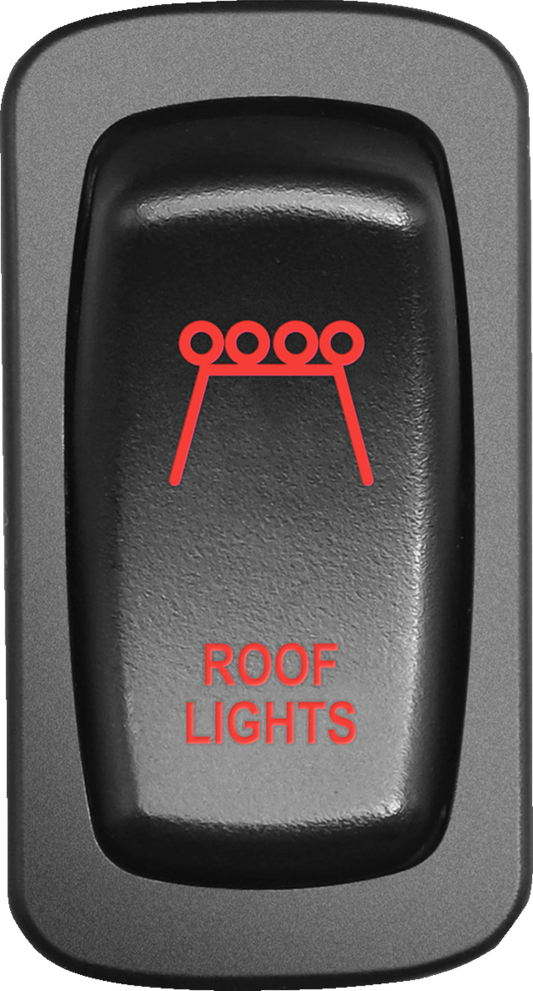 MOOSE OFFROAD RFL-CAR-R Black and Red LED Low-Profile Roof Light Rocker Switch for UTV Dash - Moto-House MX