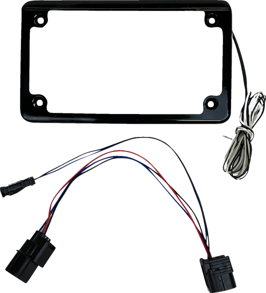 Custom Dynamics CD-LPF-TA LED License Plate Frame Honda Talon Gloss Black - Moto-House MX