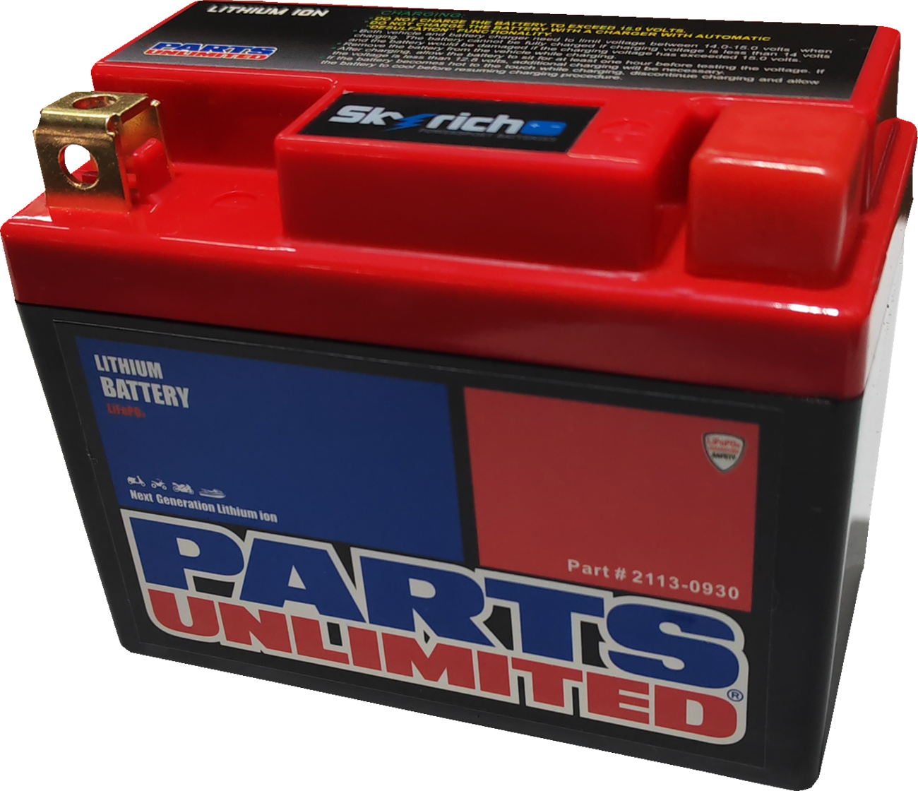 Parts Unlimited HJ01L-FP Lithium LiFePO4 UTV Battery 150 CCA Right Post Positive - Moto-House MX