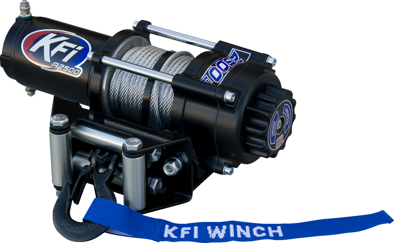 KFI PRODUCTS A2500-R2 ATV Winch - 2500 lb Steel Cable for Utility Vehicles