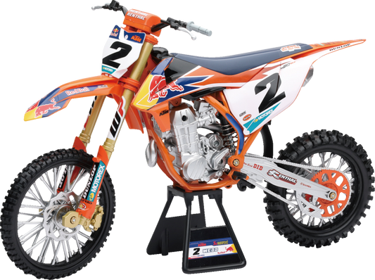 NEW RAY TOYS 49683 Red Bull KTM 450 SX-F Mini Replica 2024 KTM Motorcycle for Kids & Collectors