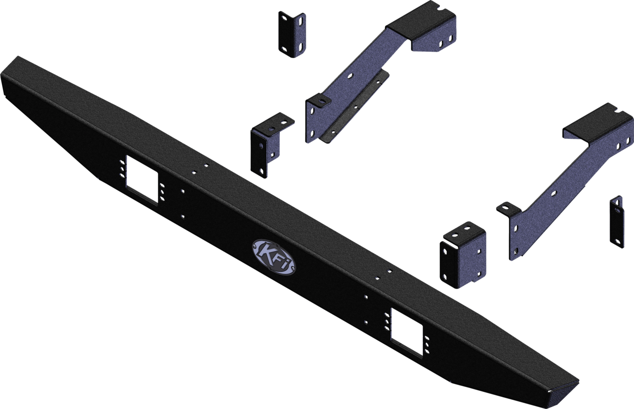 KFI PRODUCTS Rear Bumper for Polaris Ranger '14-'18 101540 - Durable Powder Coated Black