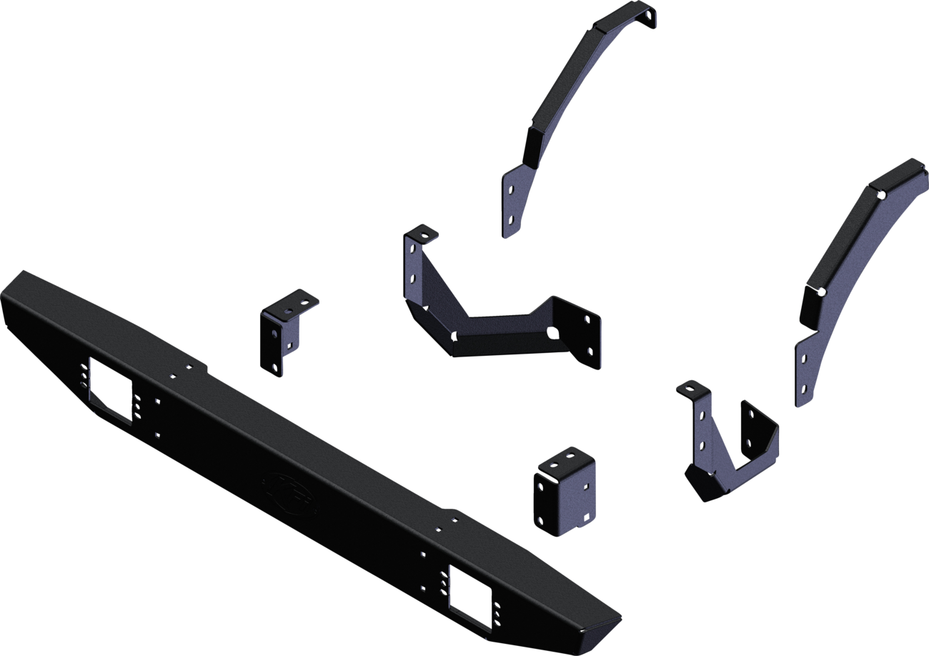 KFI PRODUCTS Rear Bumper for Polaris Xpedition 102105 - Formed, Textured Black