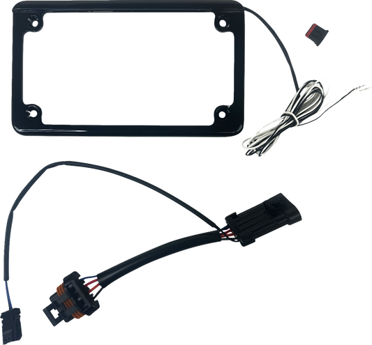 CUSTOM DYNAMICS Lighted License Plate Frame - Gloss Black - General CD-LPF-GEN