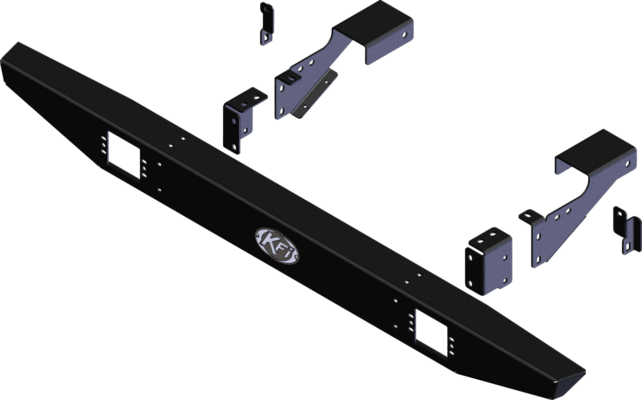 KFI PRODUCTS Rear Bumper for Polaris Ranger 2004-2016, Textured Black
