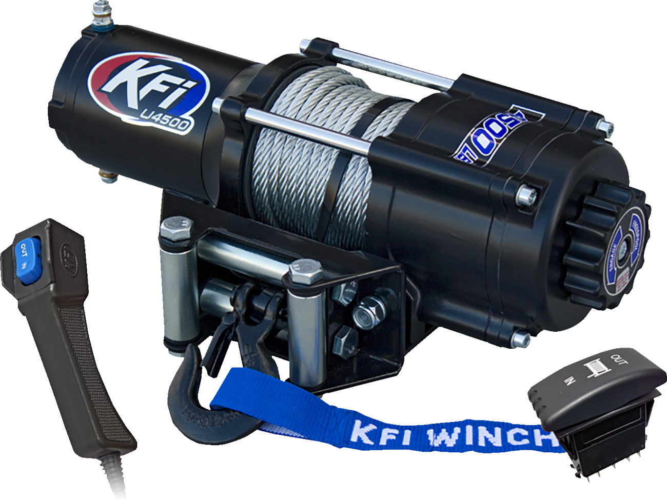 KFI PRODUCTS U45-R2 4500 lb ATV/UTV Winch with 38' Steel Cable and Remote