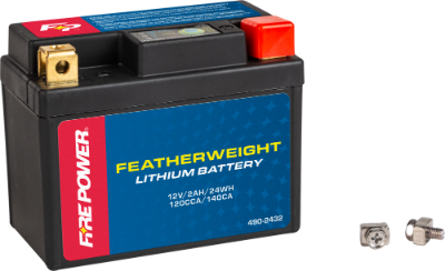 Fire Power Featherweight Lithium Battery - LFP03L-B - 2019-2023 Kawasaki KX250F, KX450, KX450X | Moto-House MX