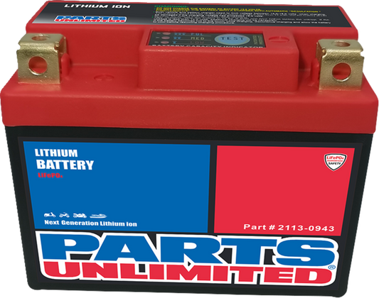Parts Unlimited LFP03-B Lithium LiFePO4 UTV Battery 170 CCA Left Post Positive - Moto-House MX