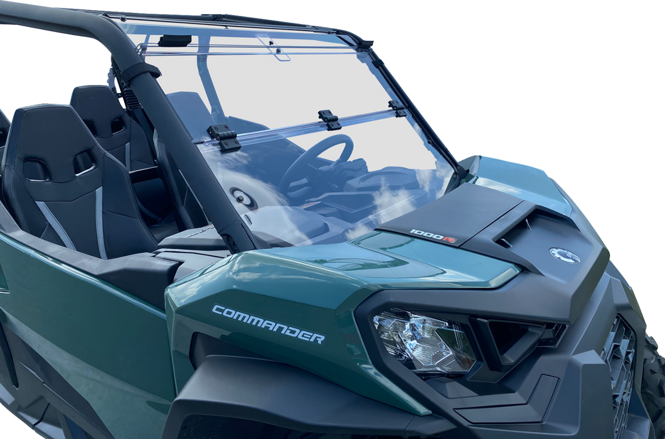 Moose Offroad 2317-0474 Deluxe Full Folding Polycarbonate Windshield Can-Am Maverick Trail Sport Commander Moto House MX