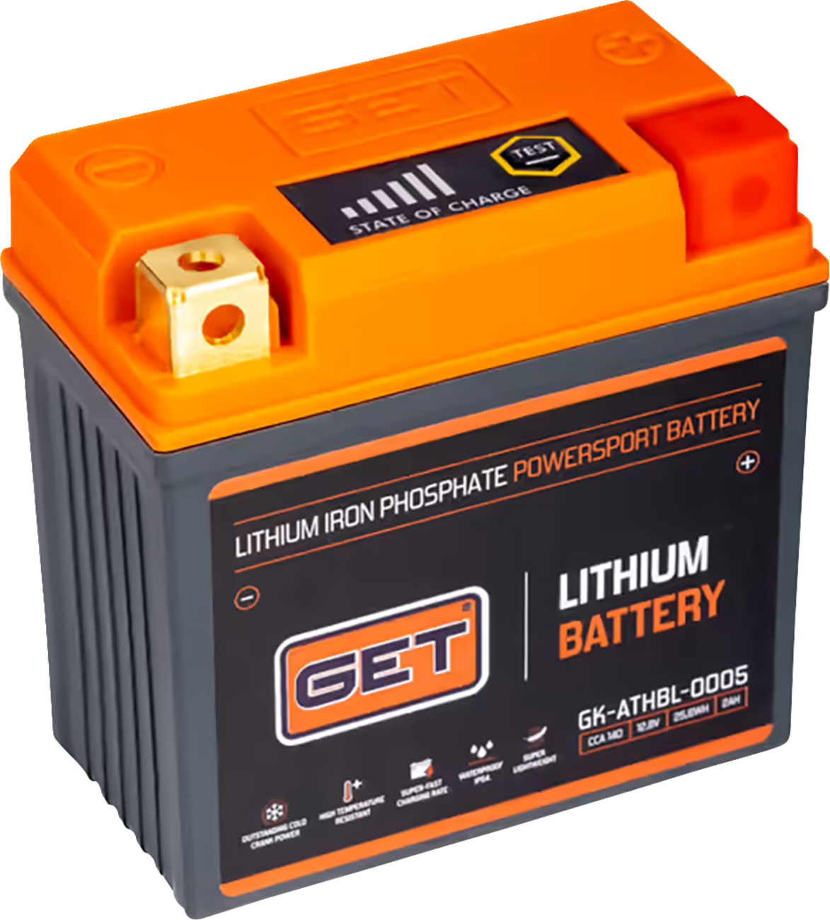 GET GK-ATHBL-0005 Lithium LiFePO4 UTV Battery 175 CCA Left Front Positive - Moto-House MX
