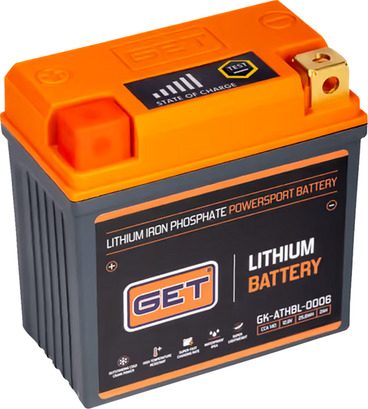 GET GK-ATHBL-0006 Lithium LiFePO4 UTV Battery 140 CCA Right Front Positive - Moto-House MX