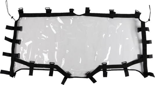 MOOSE OFFROAD HT4RW-11 Black Rip-Stop Nylon Rear Windscreen Dust Panel with Clear Window for 2020-2025 Honda Talon 1000 4-Seater Models - Moto-House MX