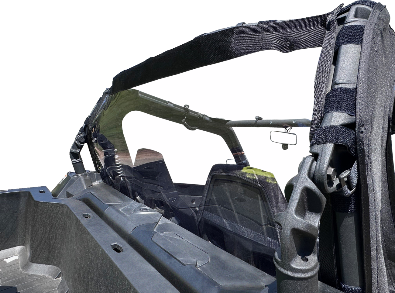 MOOSE OFFROAD NCOMRW-11 Black Rip-Stop Nylon Rear Windscreen Dust Panel with Clear Window for 2019-2023 Can-Am Maverick Sport Trail and 2021-2023 Commander - Moto-House MX