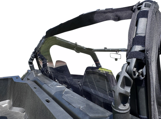 MOOSE OFFROAD NCOMRW-11 Black Rip-Stop Nylon Rear Windscreen Dust Panel with Clear Window for 2019-2023 Can-Am Maverick Sport Trail and 2021-2023 Commander - Moto-House MX
