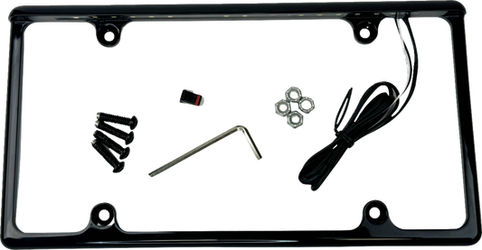 CUSTOM DYNAMICS License Plate Frame - LED - Gloss Black LPF-AUTO-B