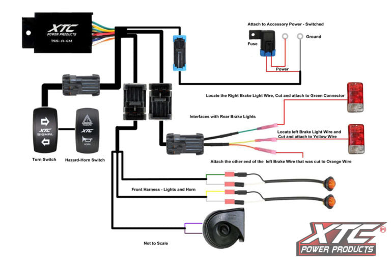 XTC Power Products ATS-UNI-I-DRL 2020s UTV Auto Turn Signal Kit