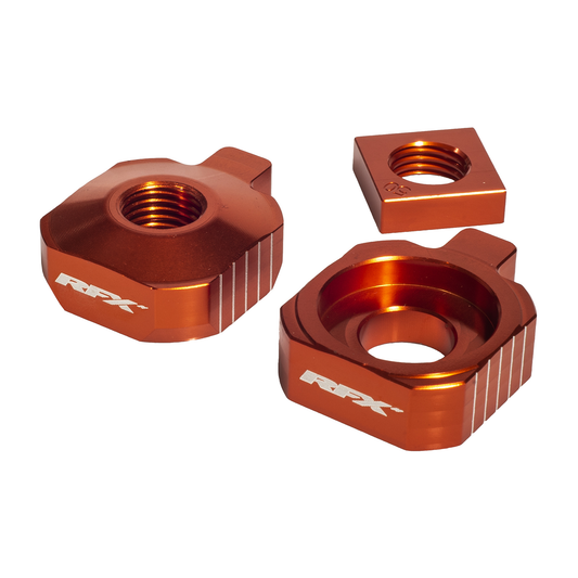 RFX FXAB 50400 99OR 2016-2025 KTM 65 SX Rear Axle Blocks Orange
