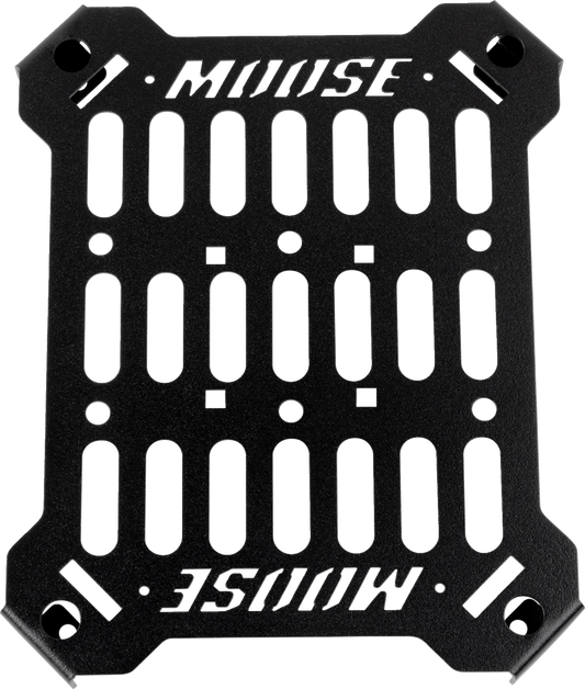 MOOSE OFFROAD 0521-2144 Universal 1/8 Inch Rigid Steel Tactical Storage MOLLE Panel 8 x 10 Inch Flat Plate Gear Organizer Grid Four 1.5 Inch Belt Clip Holster Mount Locations Textured Black Powder Coat for Side by Side UTV Cargo Dash Door Cab Mounting - Moto-House MX