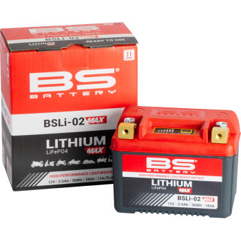 BS Battery - BSLi-02 Light Weight Lithium Battery - 2014-2022 Honda CR125F, CRF125FB