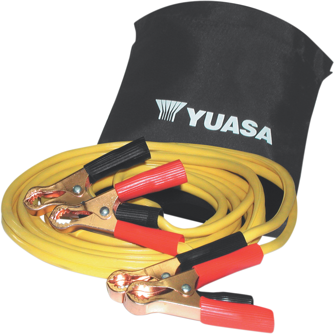 Yuasa YUA00ACC07 Heavy-Duty 8 Foot Jumper Cables Black Red Yellow with Storage Bag - Moto-House MX