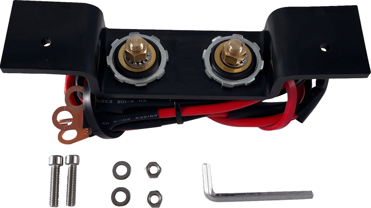 MOOSE OFFROAD 2120-1357 Heavy Duty Universal 150 Amp Copper Wiring Harness Battery Terminal Remote Relocation Kit with Brass Posts and Waterproof Protective Dust Caps - Moto-House MX