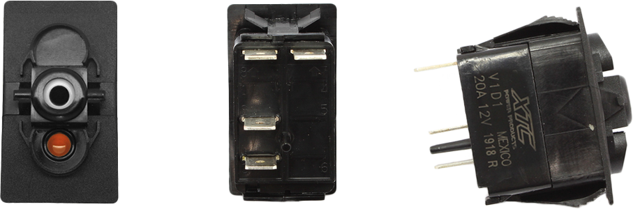 XTC Power Products SW12-NA000000 2020s UTV Dash Switch Body Momentary Amber