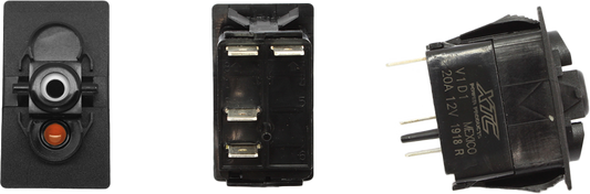 XTC Power Products SW12-NA000000 2020s UTV Dash Switch Body Momentary Amber