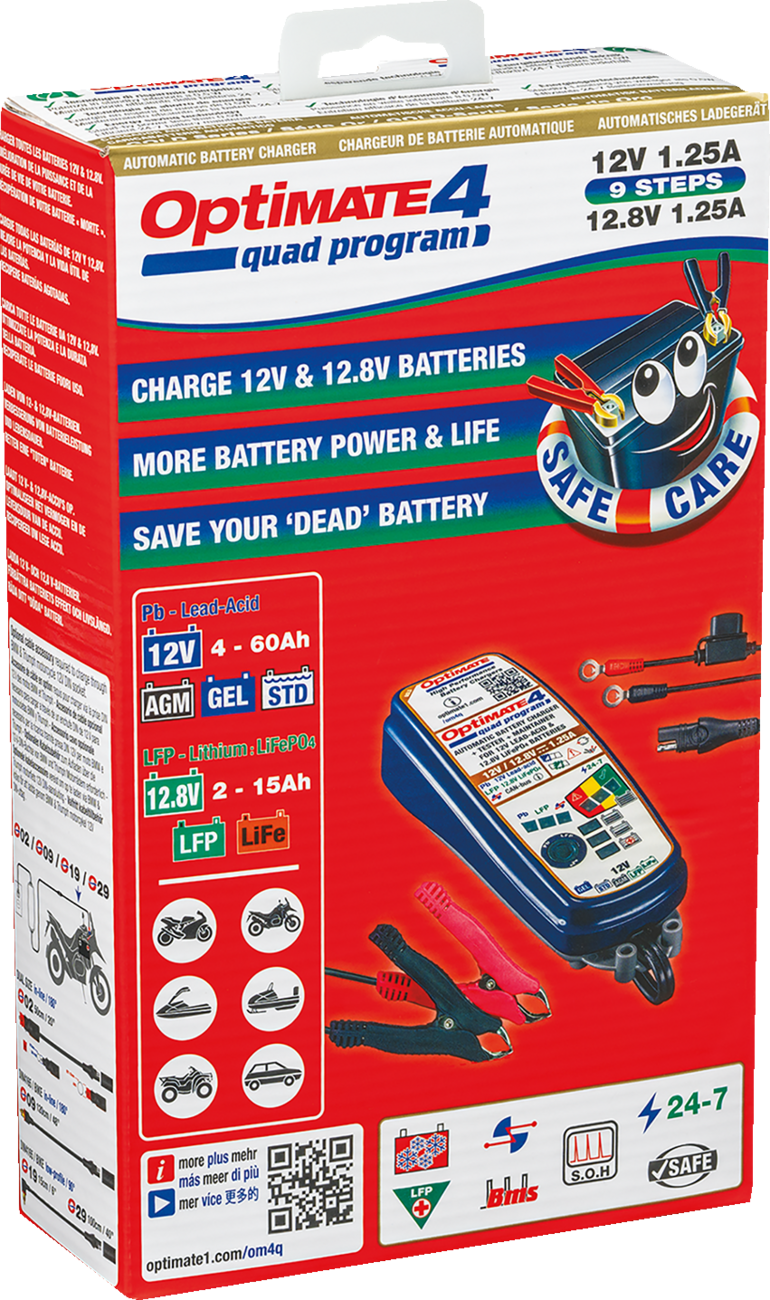 TECMATE TM631 Battery Charger/Maintainer, Quad Programmer, Factory Quality Performance