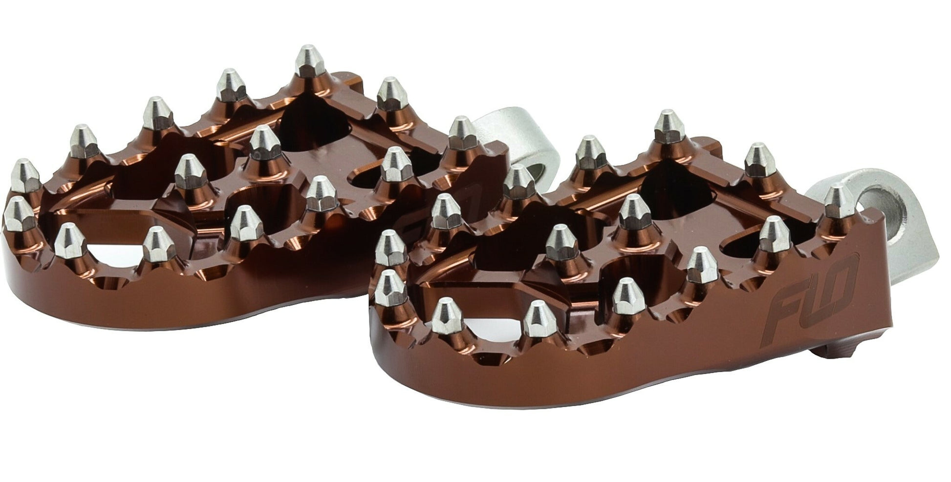 FLO MOTORSPORTS FPEG-800BRZ 2011 and Up Moto Style Footpeg Set Bronze 2x3.125