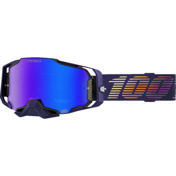 100% Armega Motocross Goggles - 50003-00009 - Agenda - HiPER Mirror Blue | Moto-House MX