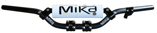 Mika Metals Handlebars PW50 - 7/8" Bars with Bar Mounts - MK-78-PW-WHITE - White Bar Pad