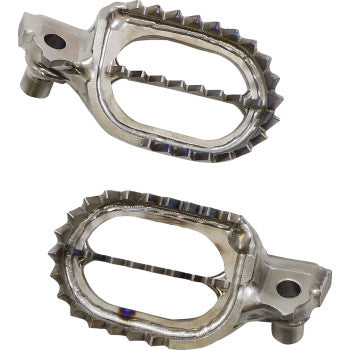 Moose Racing Titanium Foot Pegs - 50610-SPTF-00Y - 2002-2023 Yamaha YZ65, and YZ85