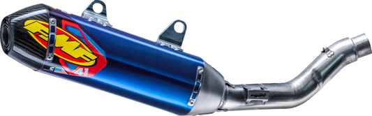 FMF Factory 4.1 RCT Slip-On Muffler - Blue Anodized Titanium with Carbon Fiber End Cap - KX250F 042412