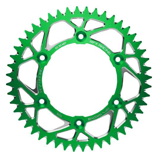 RFX FXRS 25-50 99GN Aluminum Rear Sprocket 50t Green Kaw
