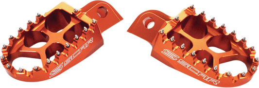 Scar Racing S5510OR Evolution Racing Foot Pegs Orange Beta KTM - Moto-House MX
