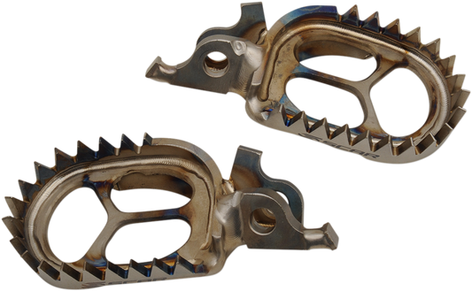 Scar Racing S2516 Titanium Foot Pegs Honda Silver - Moto-House MX