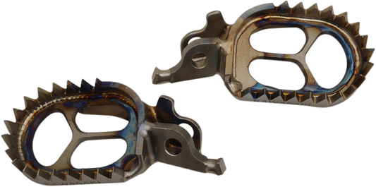 Scar Racing 1620-1323 S3516 Titanium Foot Pegs Kawasaki KX250 Silver - Moto-House MX