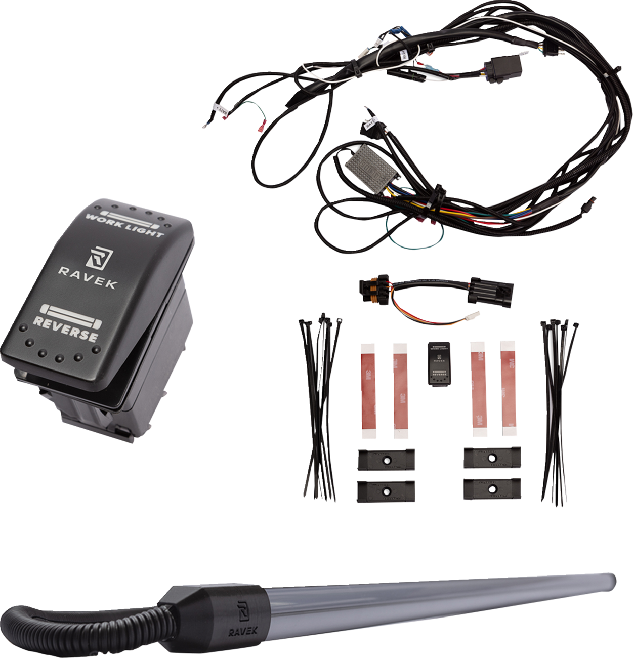 Ravek 64-704 Smoked Lens Multi-Function LED Taillight and Reverse Bar for Polaris General XP 1000 - Moto-House MX